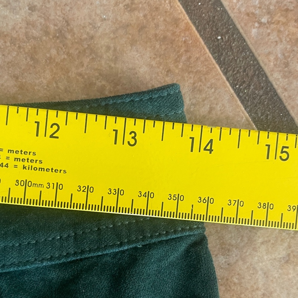 Madewell Green Button-Front velvet Skirt - Picture 3 of 6
